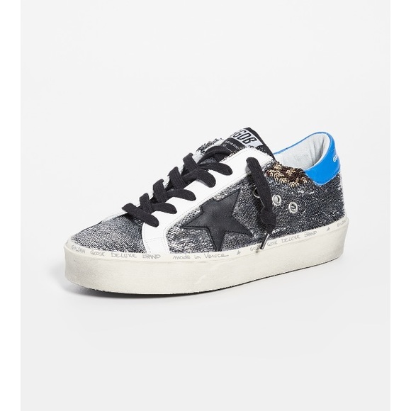 Golden Goose Hi Star Sneaker Silver/Black 38 NIB - Picture 2 of 8